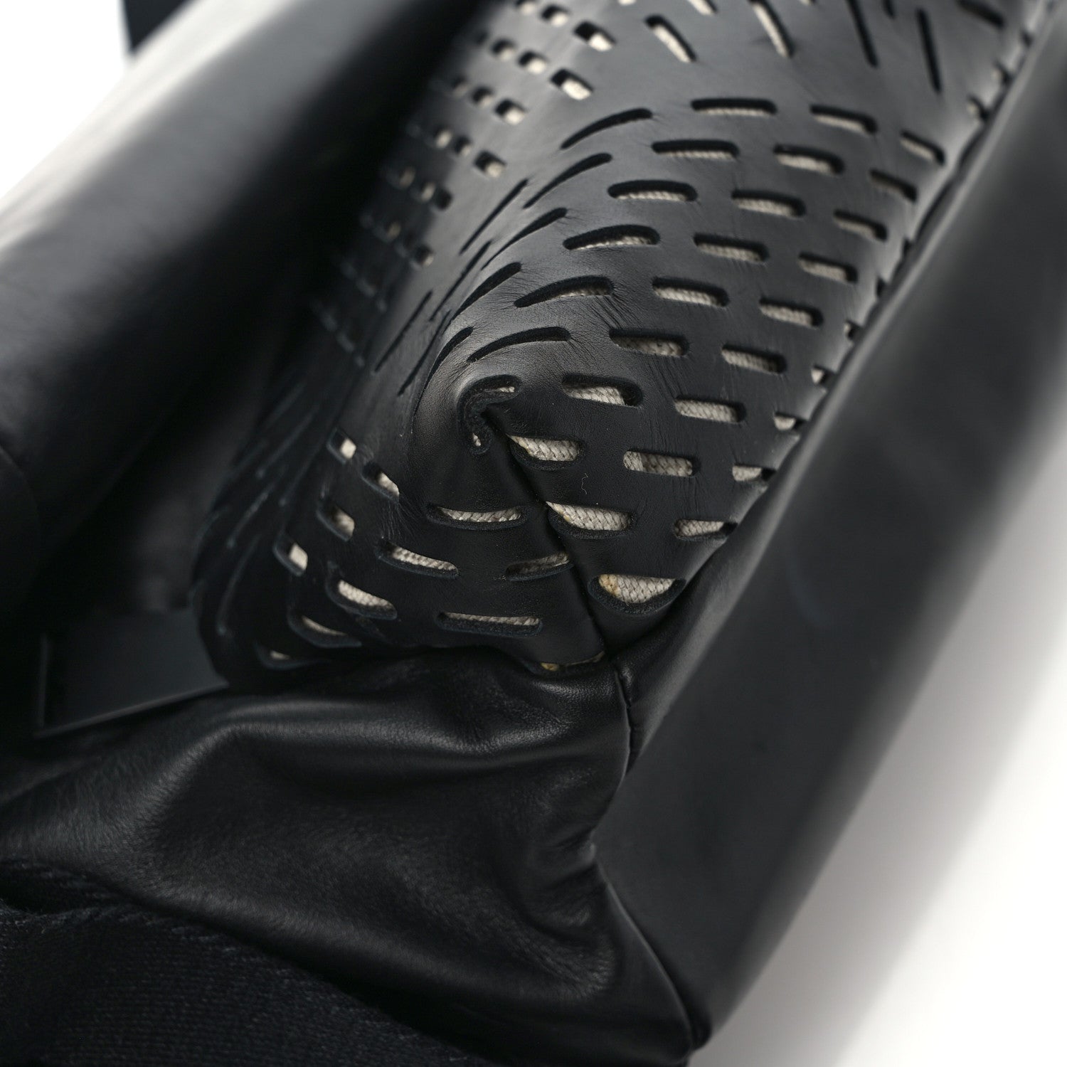 Bottega Veneta Perforated Calfskin Quilted Belt Bag Black 8 of 9