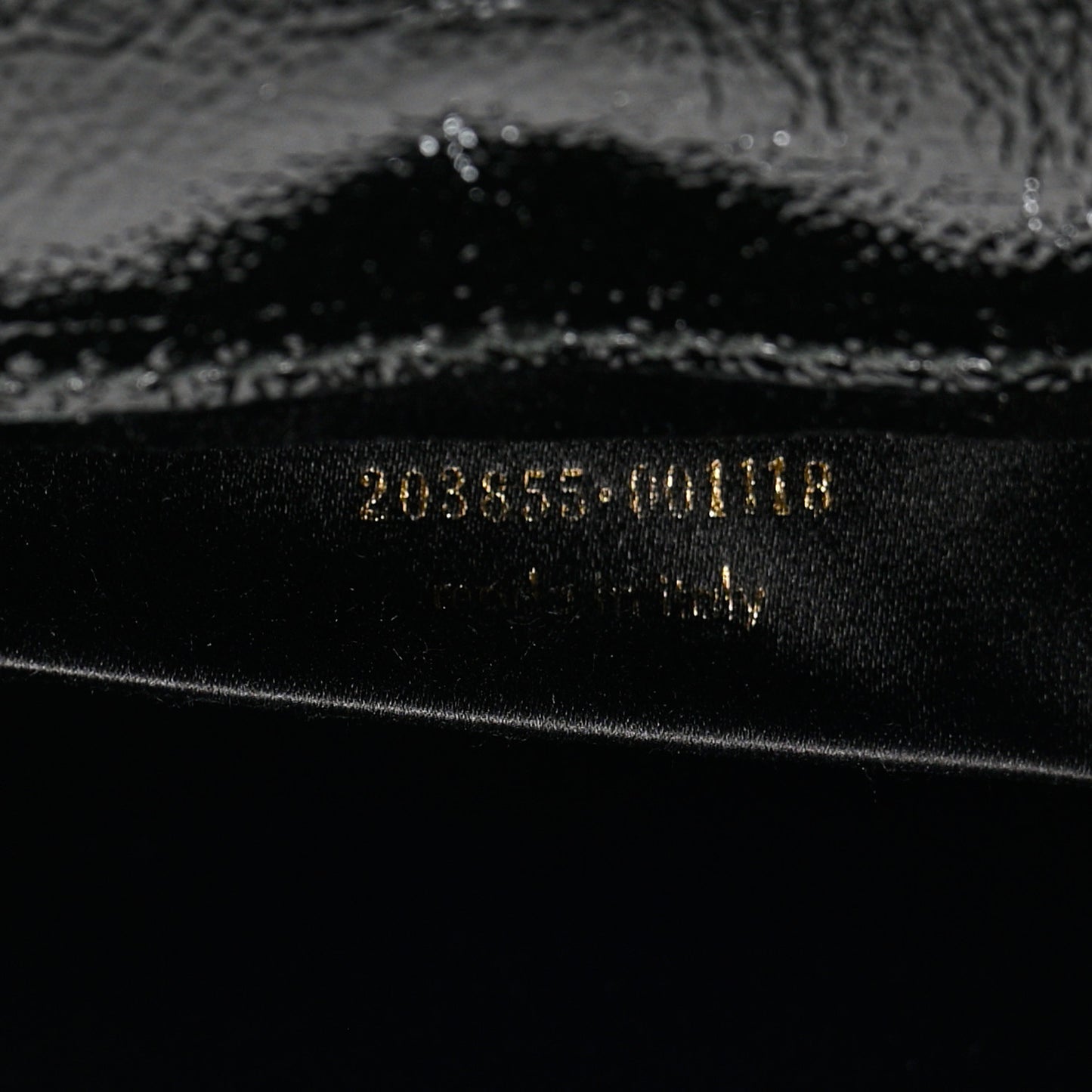 Textured Patent Monogram Large Belle De Jour Clutch Black