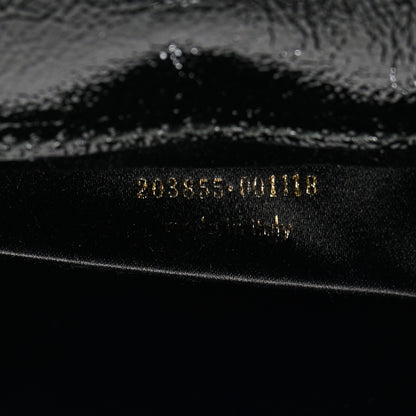 Saint Laurent Textured Patent Monogram Large Belle De Jour Clutch Black 7 of 11