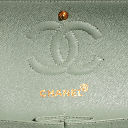 Chanel Lambskin Small Double Flap Light Green 6 of 9