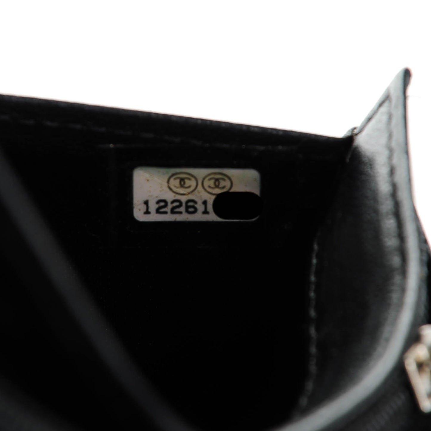 Patent Calfskin Lucky Symbols Yen Wallet Black