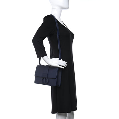 Christian Dior Ultra Matte Grained Calfskin 30 Montaigne Flap Bag Navy 2 of 8