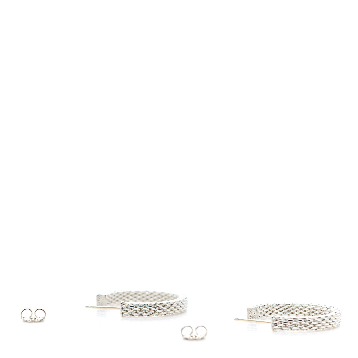 Tiffany Sterling Silver Narrow Somerset Hoop Earrings 3 of 4