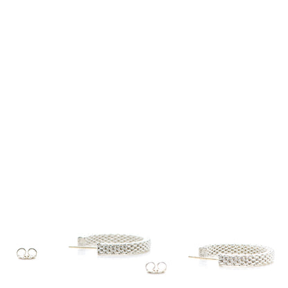 Tiffany Sterling Silver Narrow Somerset Hoop Earrings 3 of 4