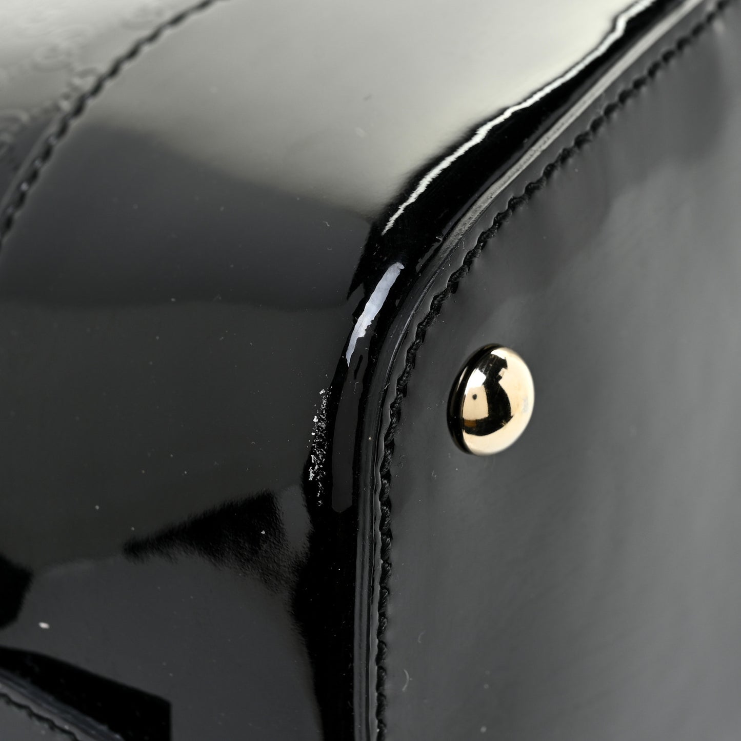 Patent Microguccissima Small Nice Top Handle Dome Bag Black