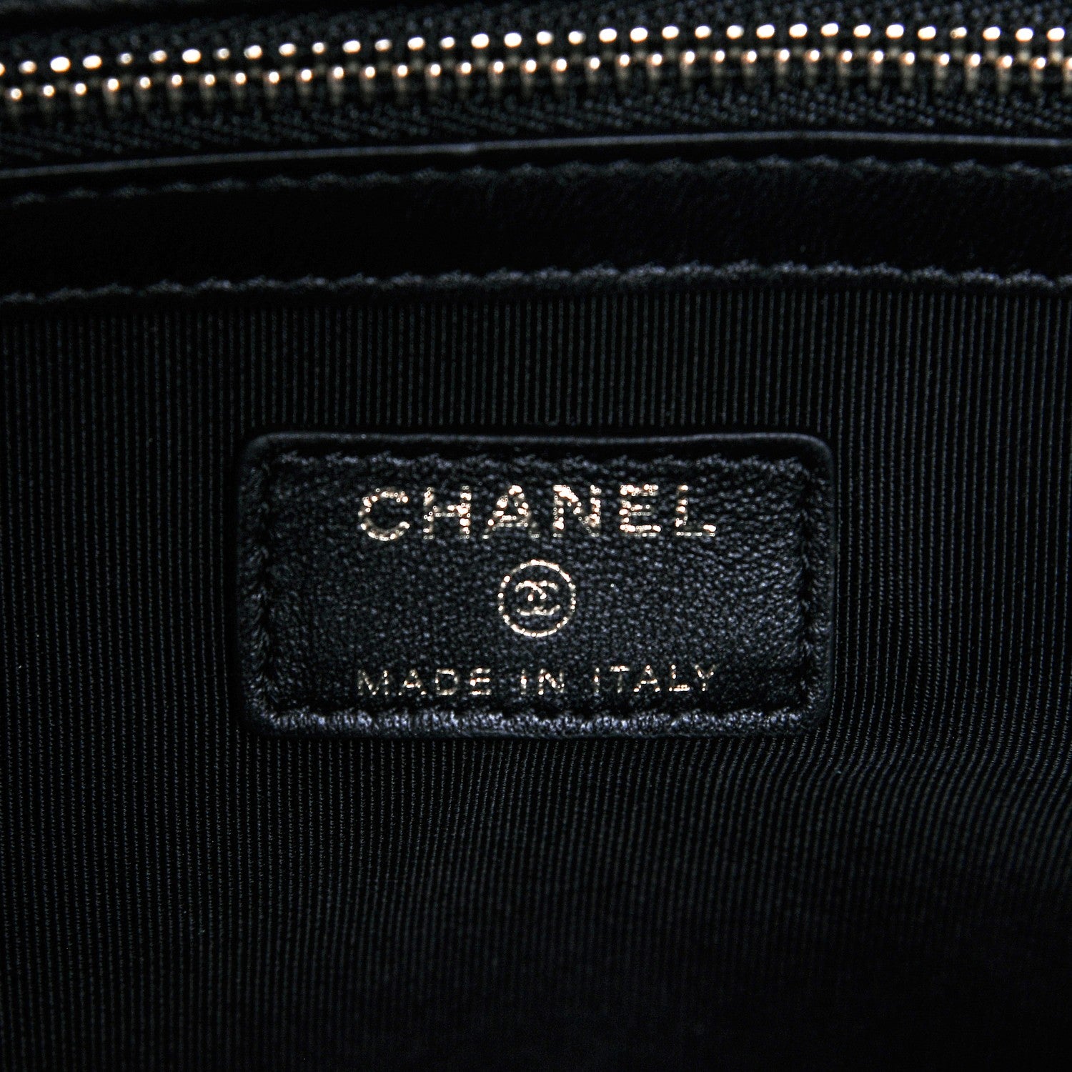 Chanel Lambskin Quilted Large Cosmetic Case Black 6 of 7
