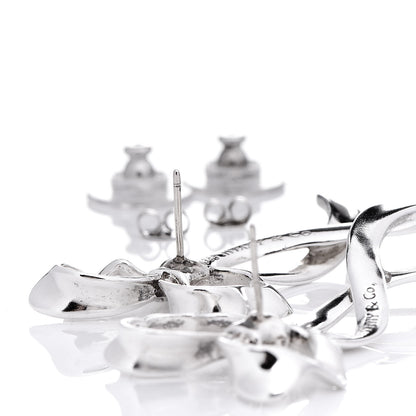 Tiffany Sterling Silver Large Bow Earrings 4 of 4