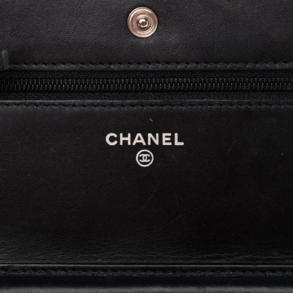 Chanel Calfskin Quilted Cambon Wallet On Chain WOC Black 6 of 11
