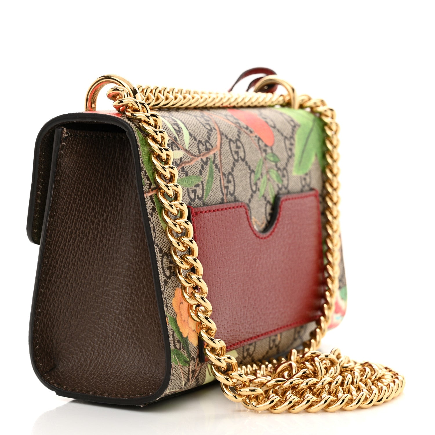 Gucci GG Supreme Monogram Tian Small Padlock Shoulder Bag Beige Multicolor New Acero 3 of 12