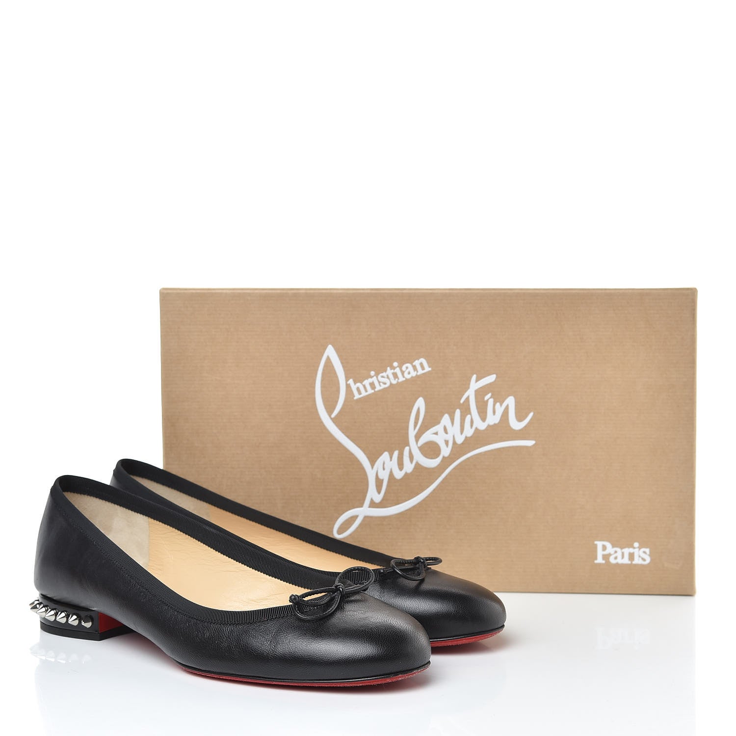 Christian Louboutin Shiny Nappa La Massine Flats 38 Black 15 of 15