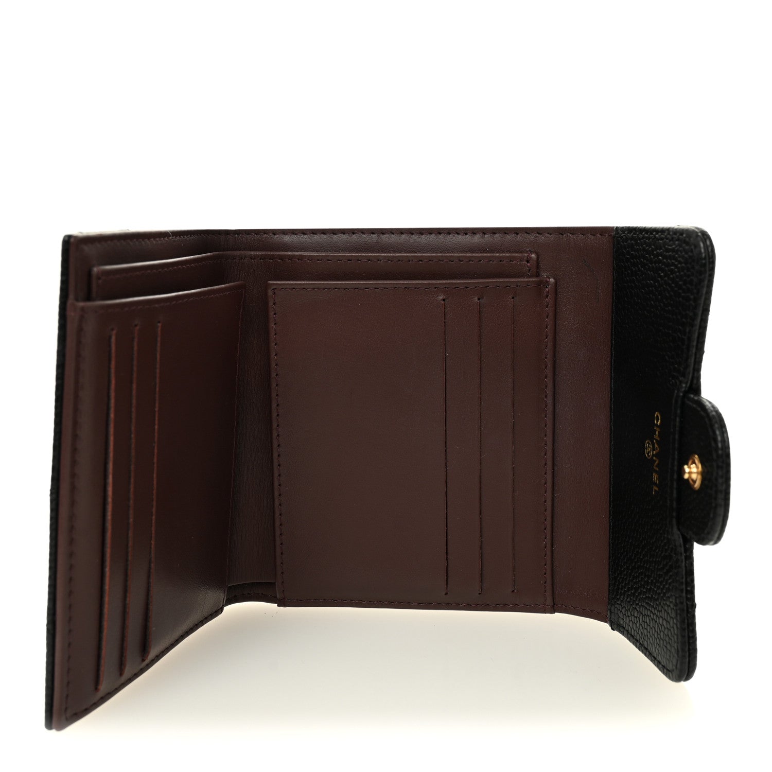 Chanel Caviar Quilted Compact Flap Wallet Black 5 of 8