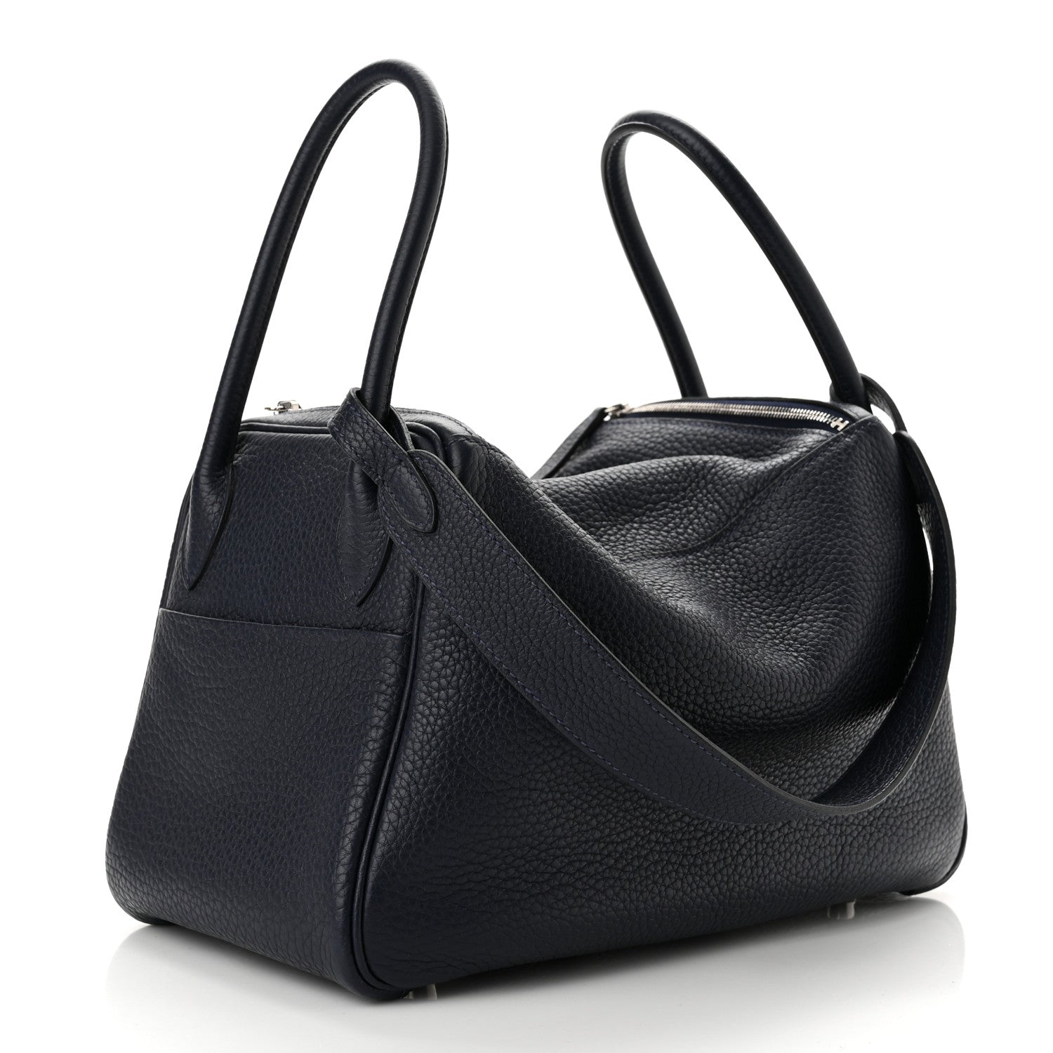 Hermes Taurillon Clemence Lindy 26 Bleu Nuit 3 of 9