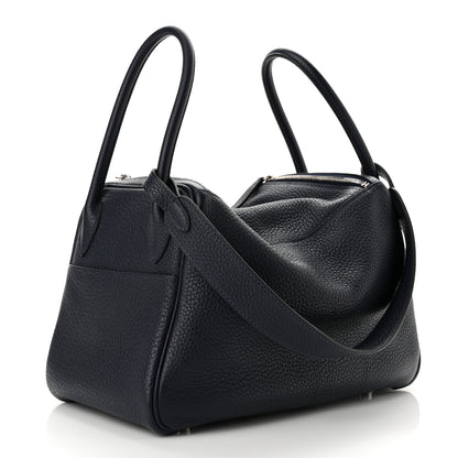 Hermes Taurillon Clemence Lindy 26 Bleu Nuit 3 of 9