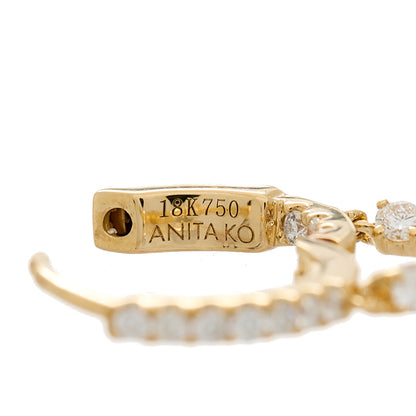 Anita Ko 18K Yellow Gold Diamond Sienna Huggies Earrings 3 of 5