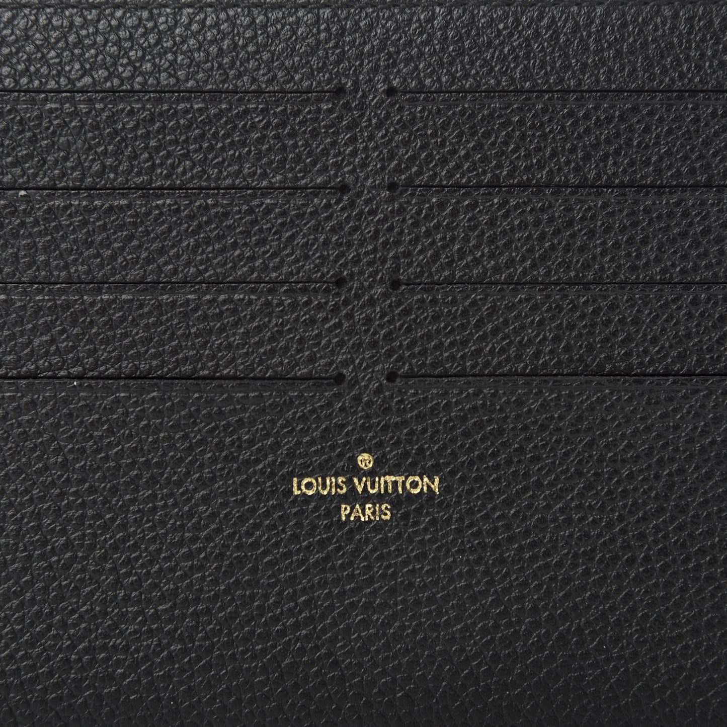 Calfskin Felicie Chain Wallet Card Holder Insert Black