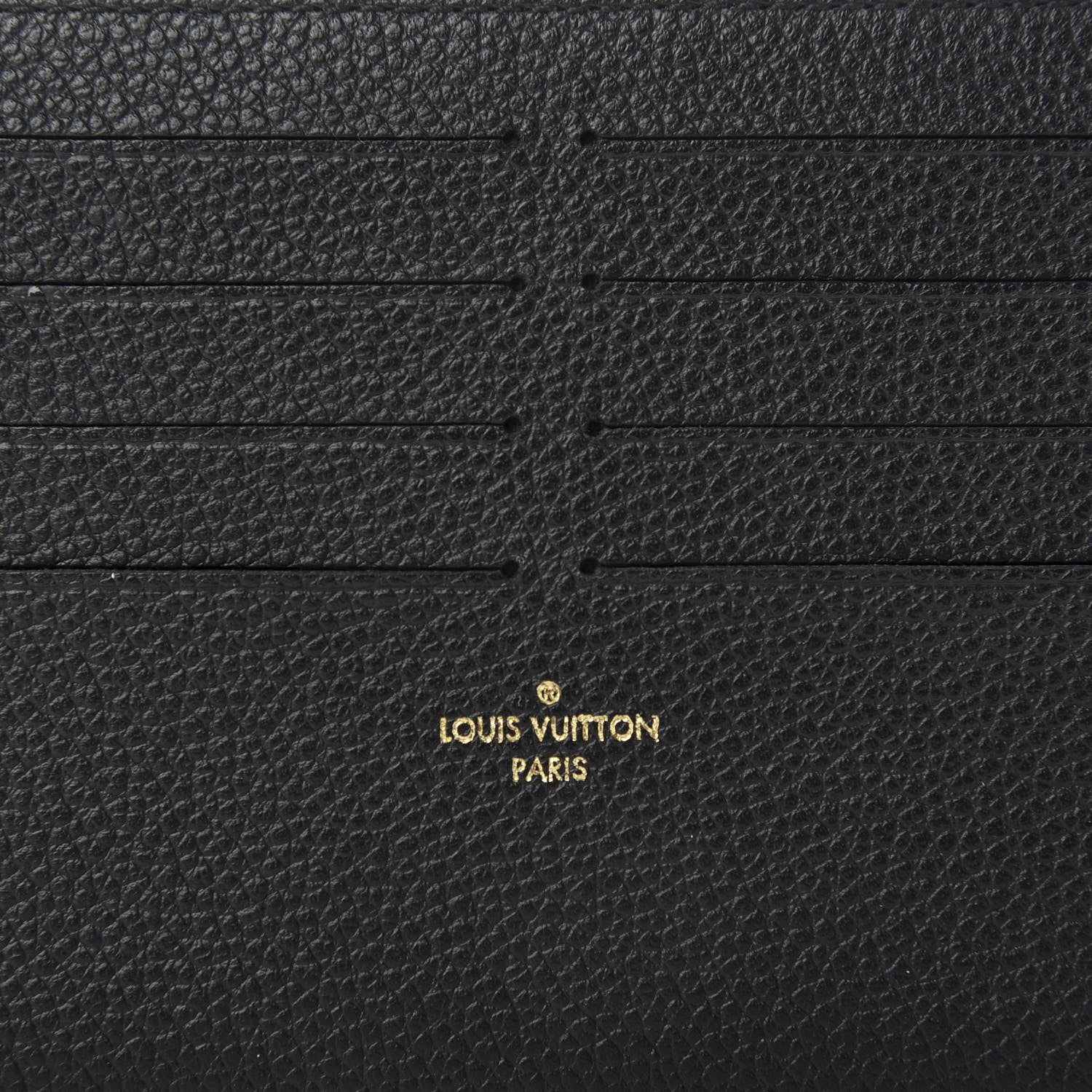 Louis Vuitton Calfskin Felicie Chain Wallet Card Holder Insert Black 6 of 6