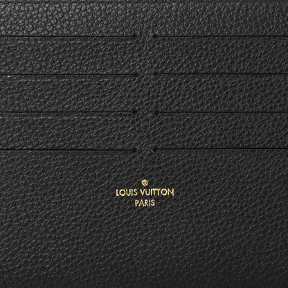 Louis Vuitton Calfskin Felicie Chain Wallet Card Holder Insert Black 6 of 6