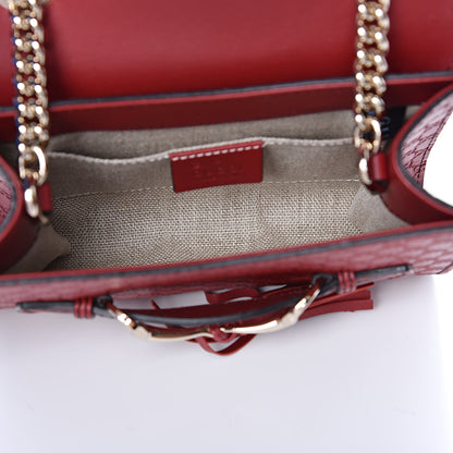 Gucci Soft Microguccissima Mini Emily Chain Shoulder Bag Rosso 5 of 11