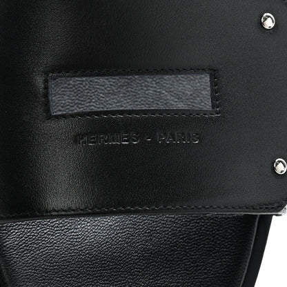 Hermes Calfskin View Sandals 37.5 Black 7 of 9