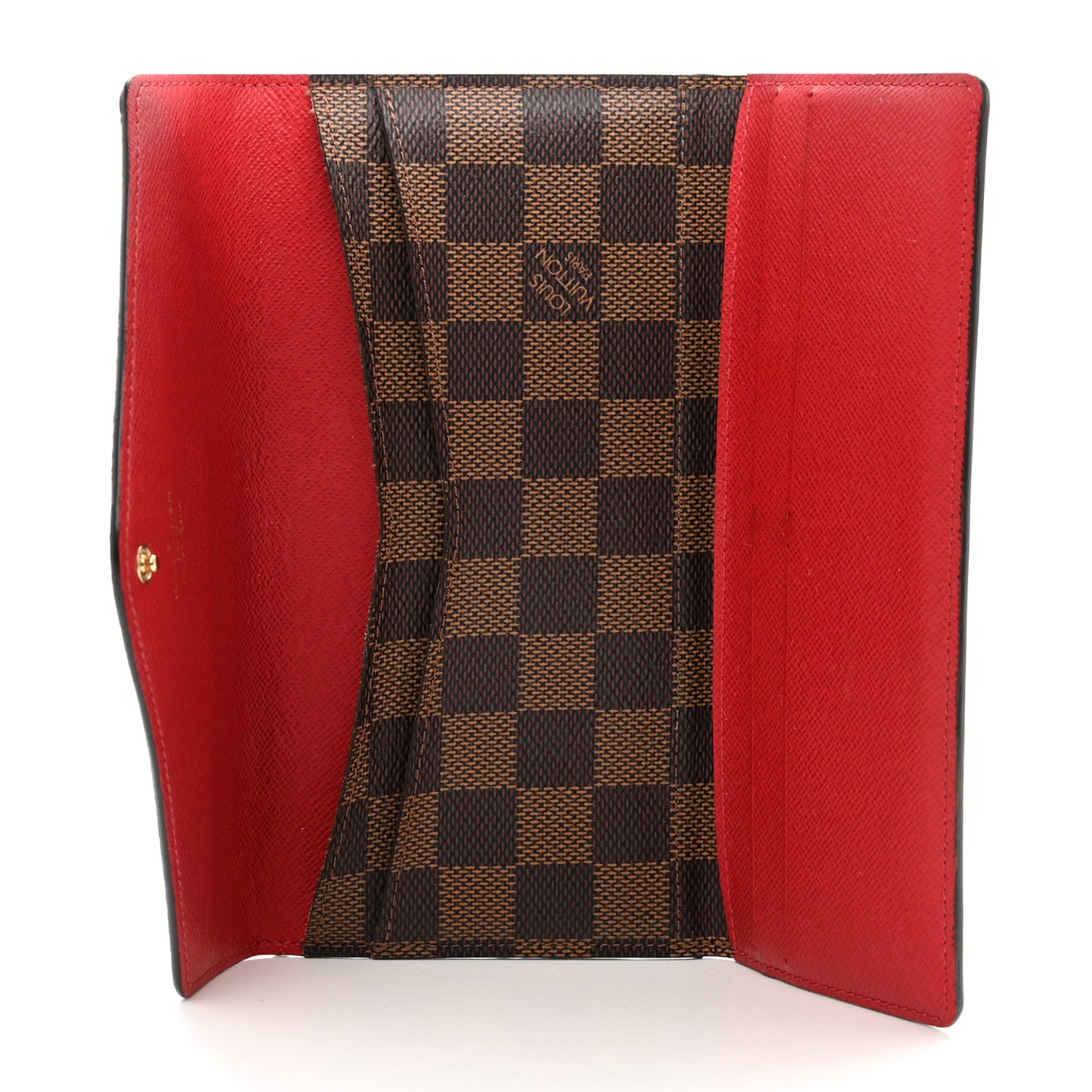 Damier Ebene Josephine Wallet Red