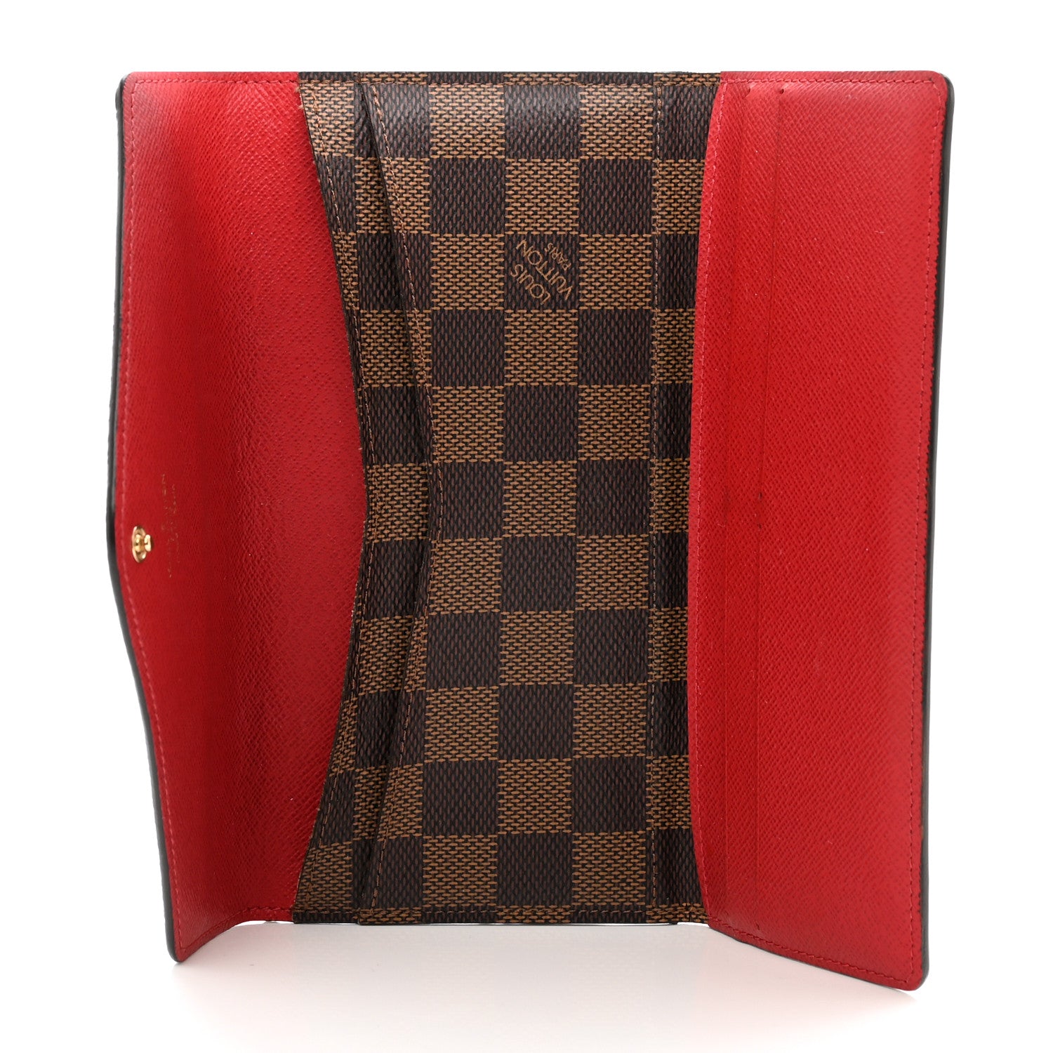 Louis Vuitton Damier Ebene Josephine Wallet Red 6 of 11