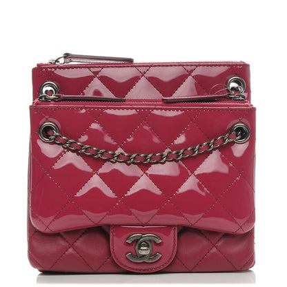 Chanel Patent Quilted Crossbody Pink 1 of 10