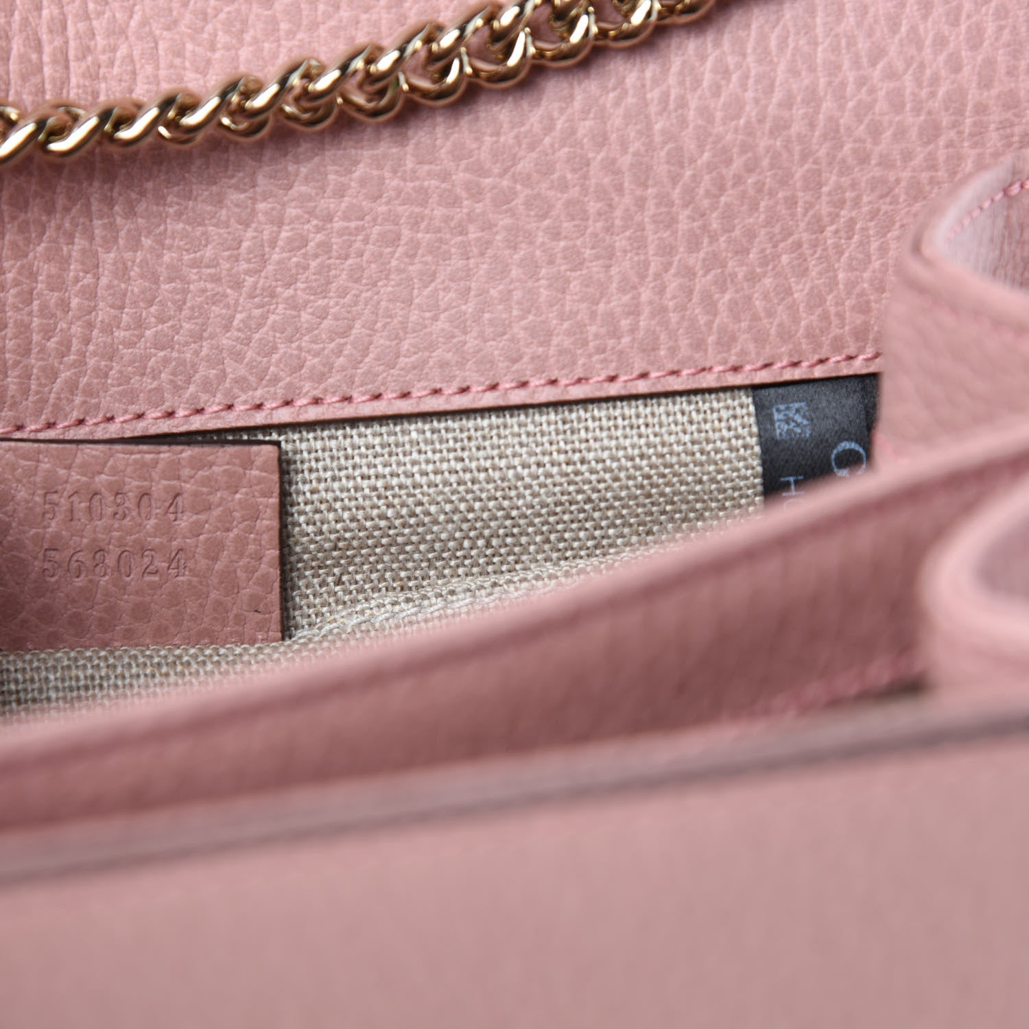 Gucci Dollar Calfskin Small Interlocking G Shoulder Bag Soft Pink 9 of 10
