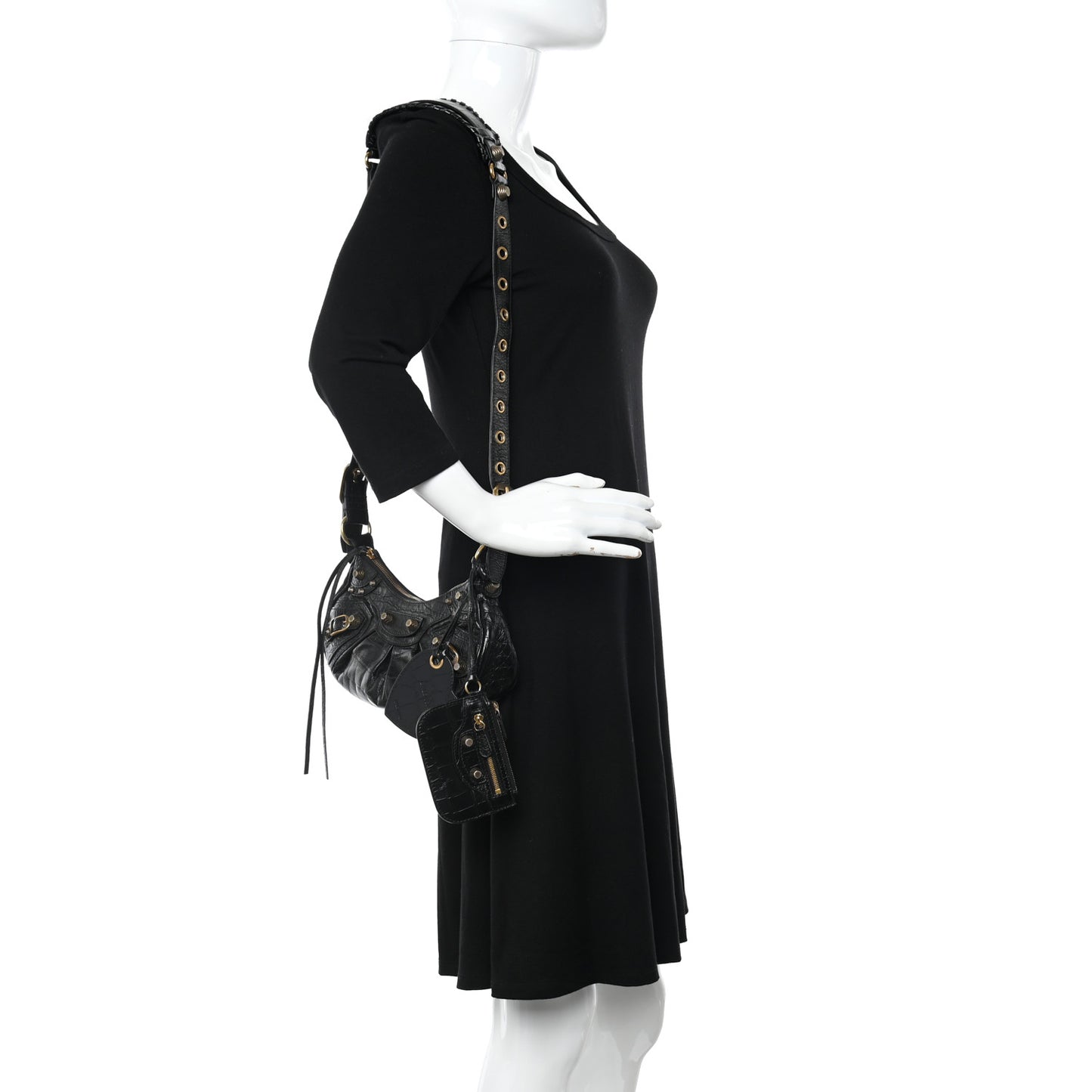 Agneau Arena Le Cagole Shoulder Bag XS Black