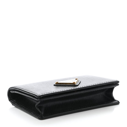 Prada Vitello Move Triangle Logo Card Holder Black 4 of 7