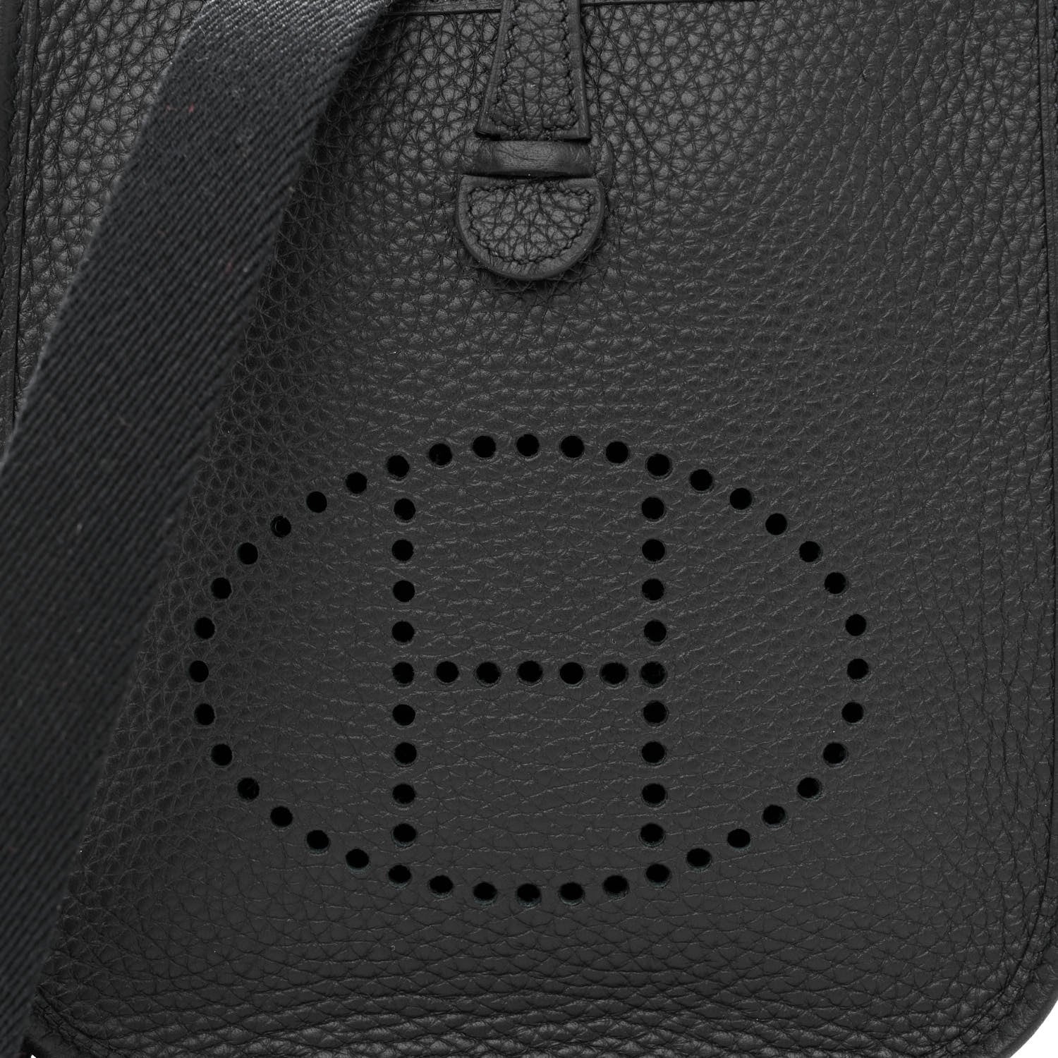 Hermes Taurillon Clemence Evelyne TPM Black 8 of 11
