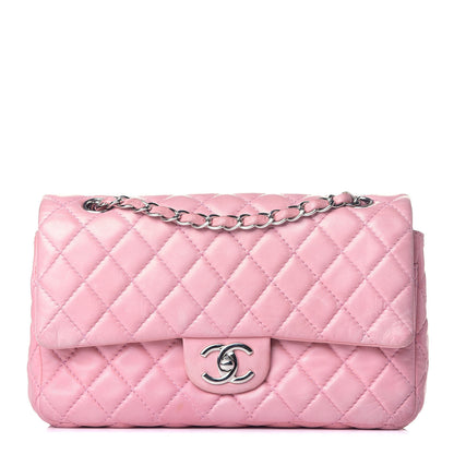 Chanel Lambskin Quilted Medium Double Flap Light Pink 1 of 10