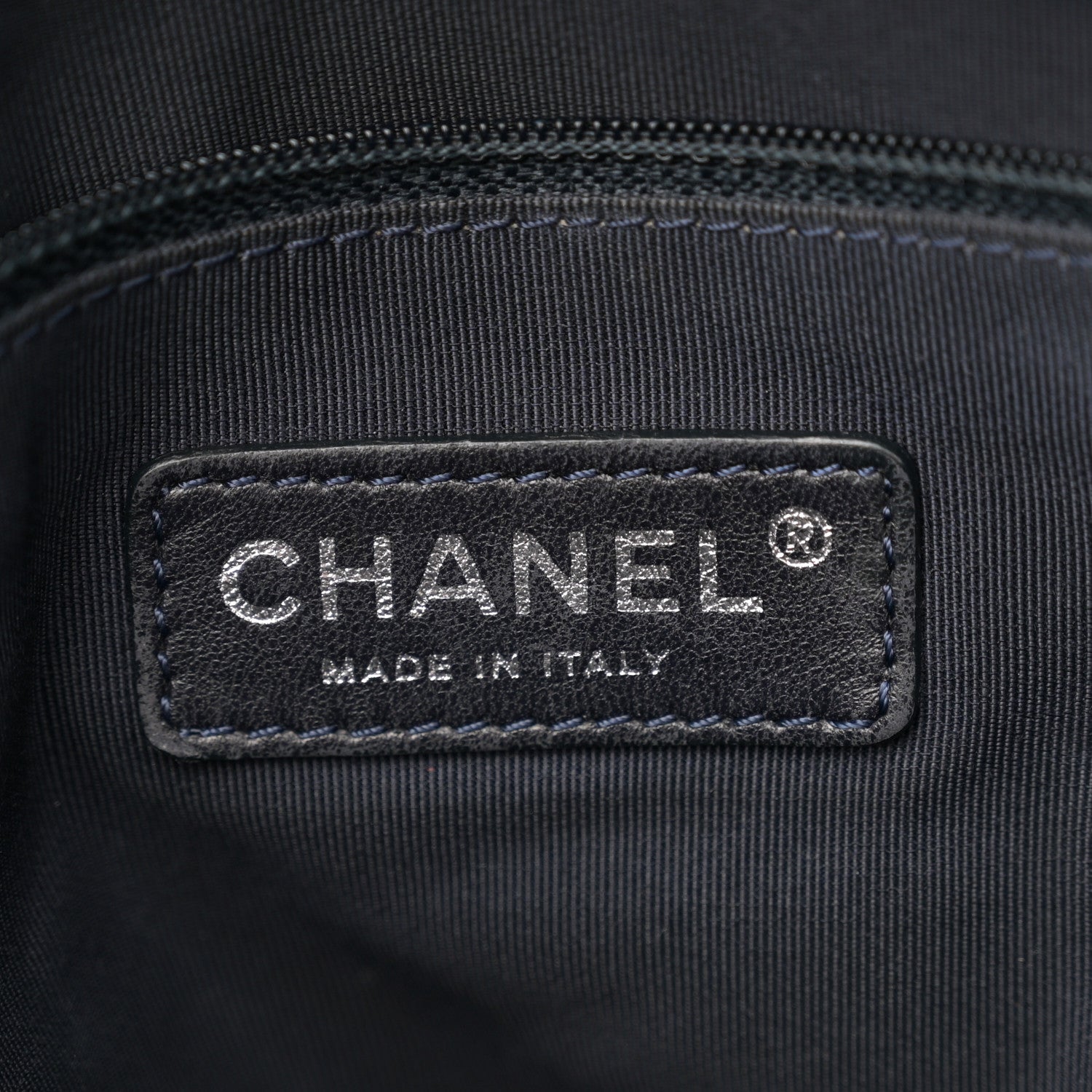 Chanel Denim Quilted CC Tote Bag Blue 6 of 14