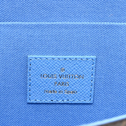 Louis Vuitton Monogram 2021 Christmas Animation China Wall Pochette Felicie Chain Wallet Blue 7 of 10