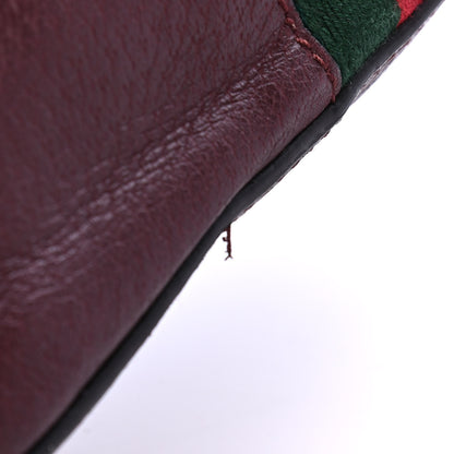 Gucci Textured Calfskin Web Small Ophidia Dome Shoulder Bag Vintage Bordeaux 7 of 7