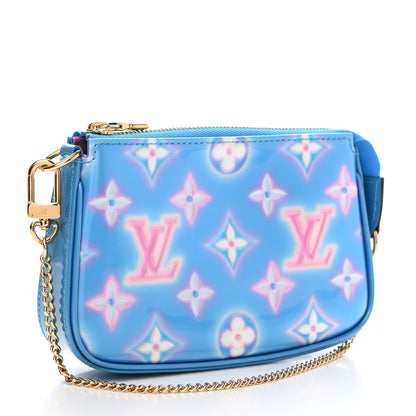 Louis Vuitton Vernis Valentine Mini Pochette Accessories Baby Blue Neon 2 of 6