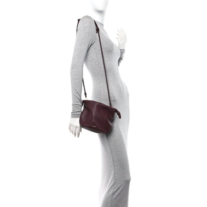 Loewe Mellow Nappa Lambskin Mini Flamenco Knot Clutch With Chain Dark Burgundy 2 of 10