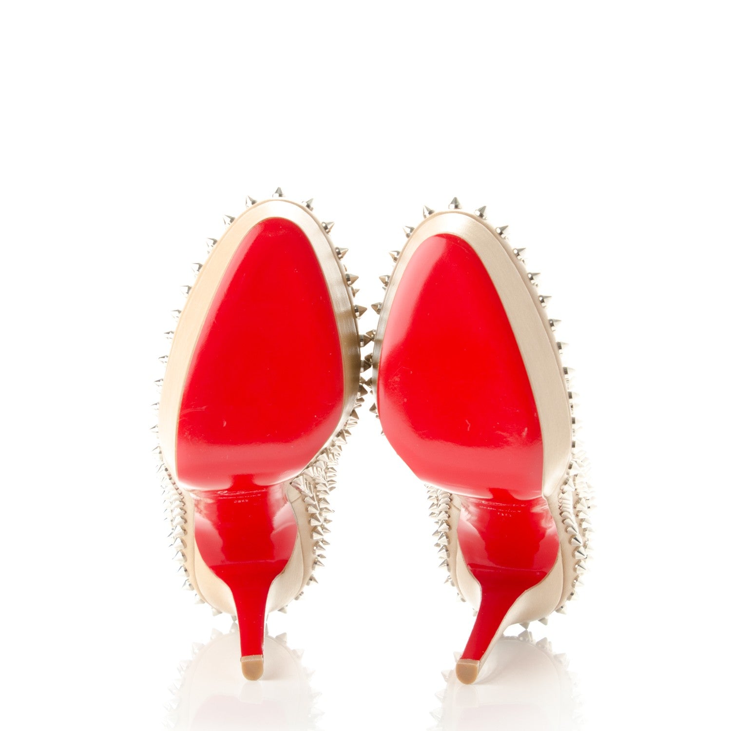 Christian Louboutin Nappa Bianca Spikes 140 Pumps 39 Nude 5 of 7