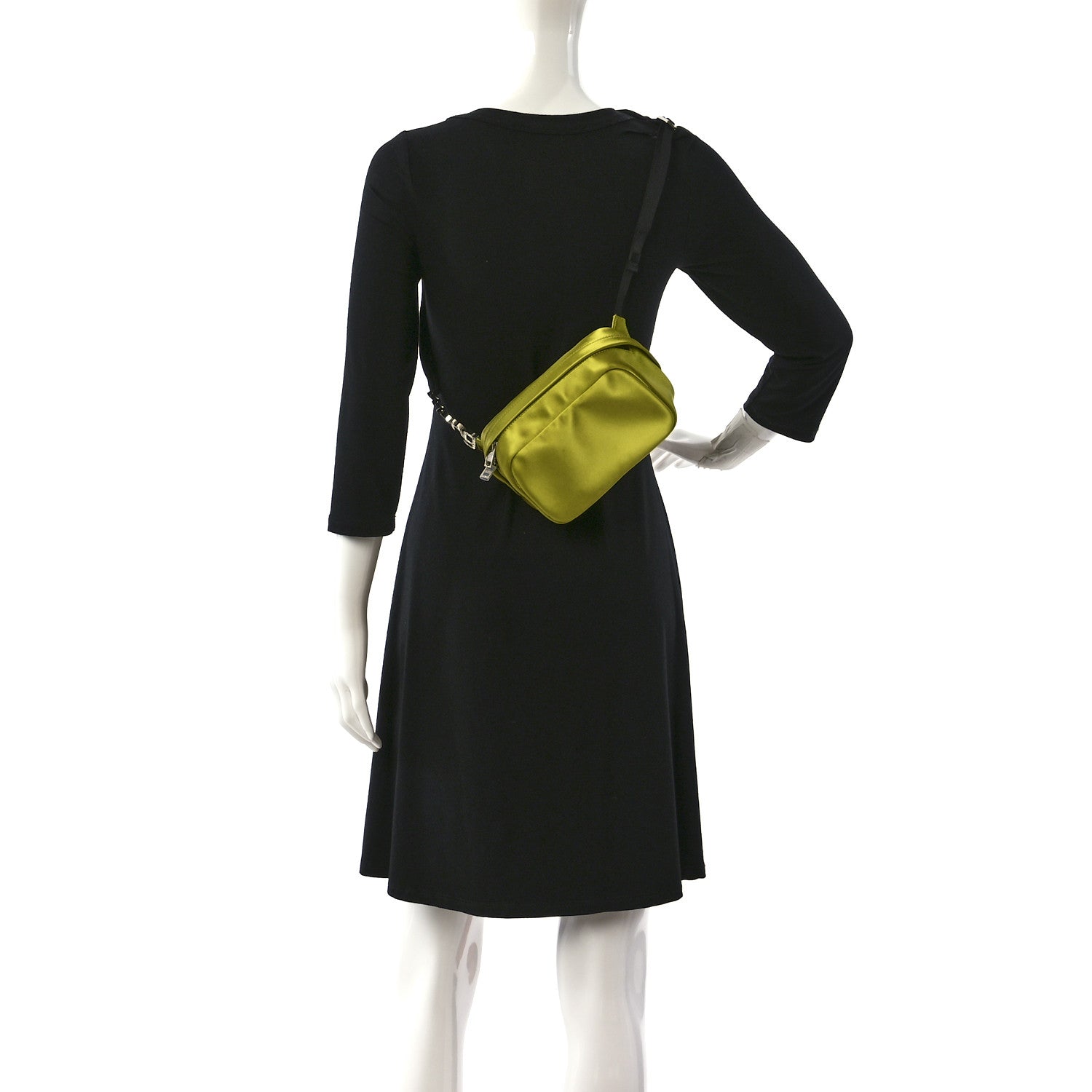 Alexander Wang Satin Heiress Crossbody Bag Golden Kiwi 2 of 8