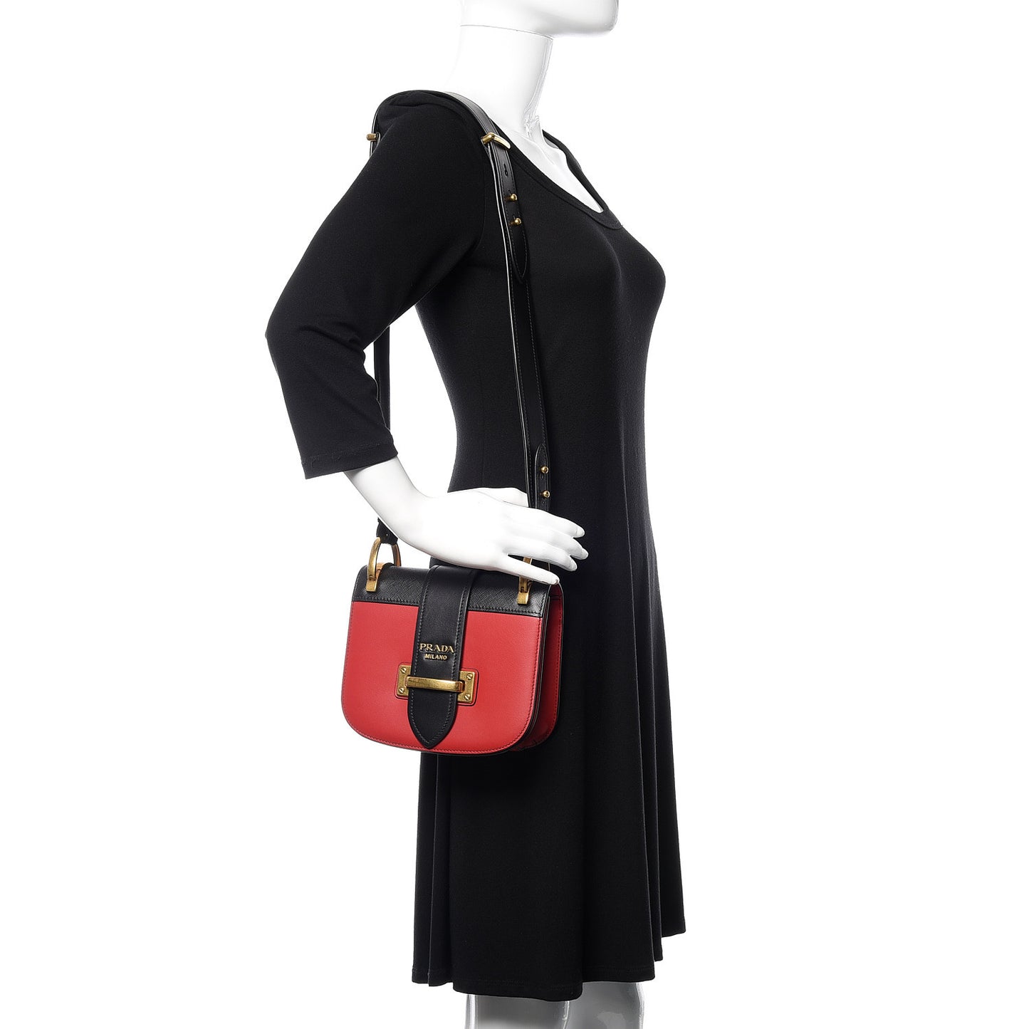 City Calf Saffiano Pionniere Bag Fuoco Black