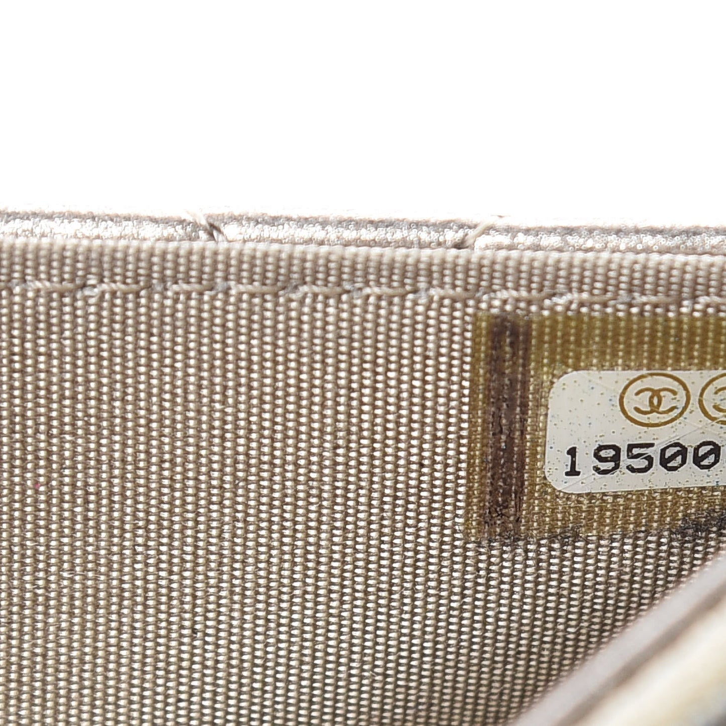 Metallic Calfskin Quilted Boy Wallet On Chain WOC Gold