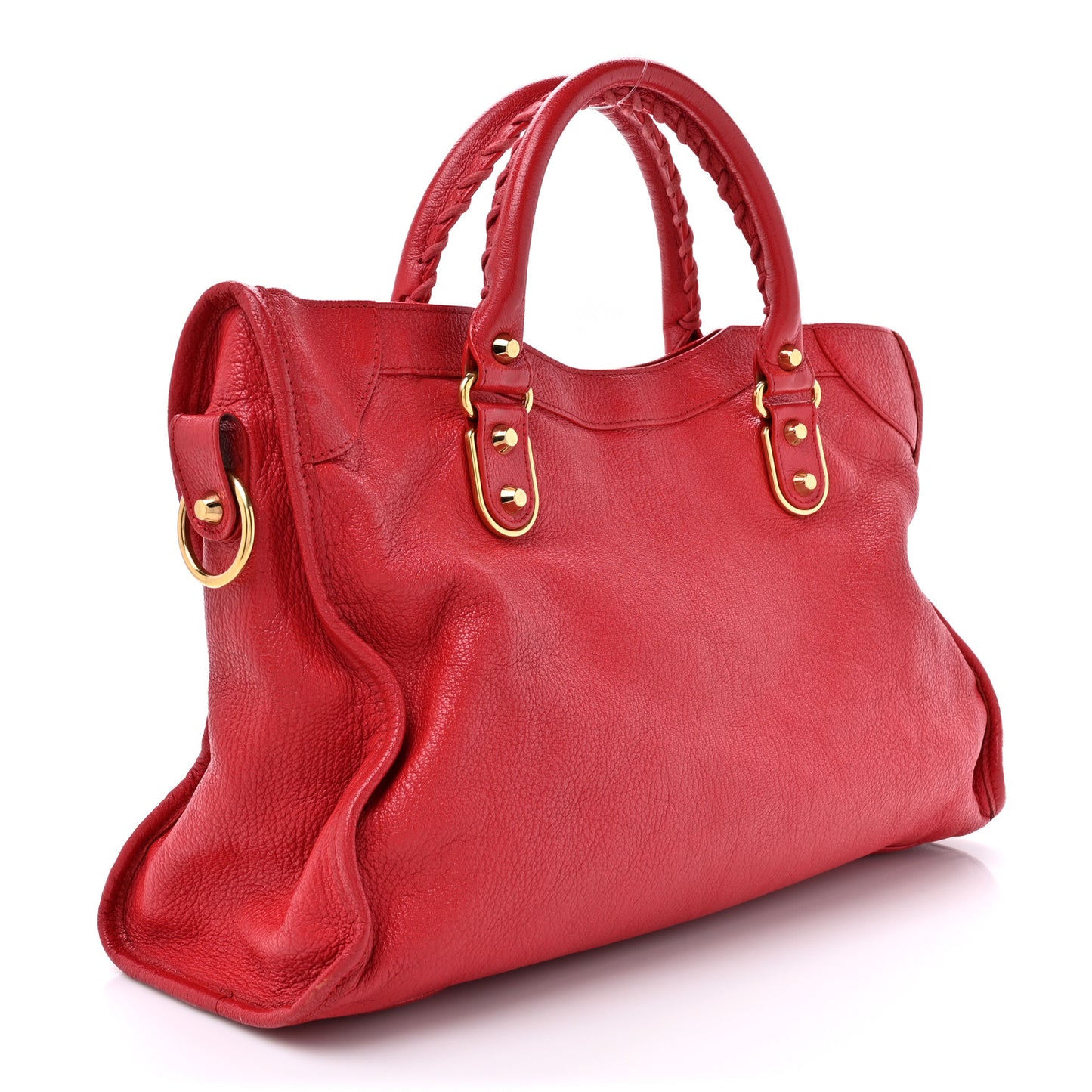 Chevre Gold Metallic Edge Hardware City Rouge Grenade