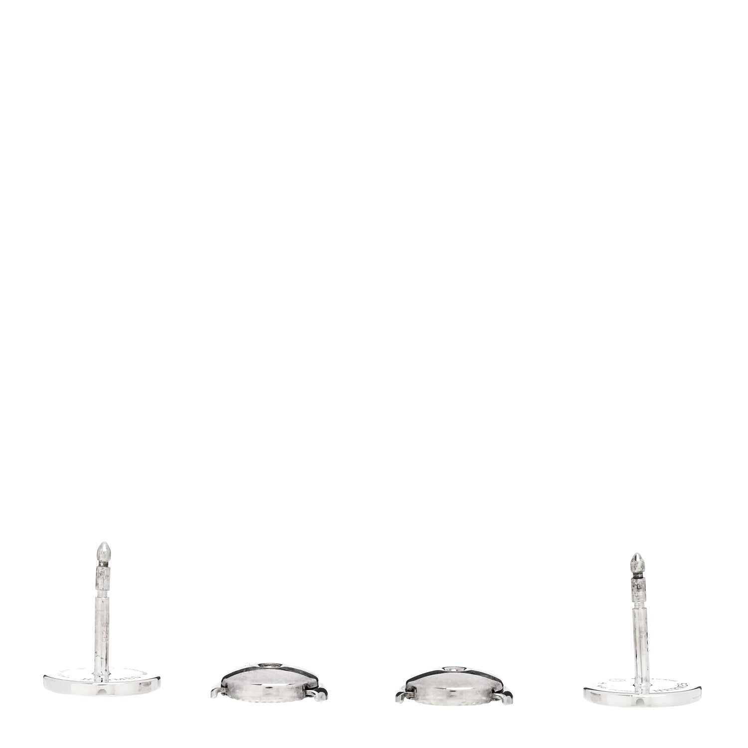 Hermes Sterling Silver TPM Ex-Libris Earrings 3 of 4