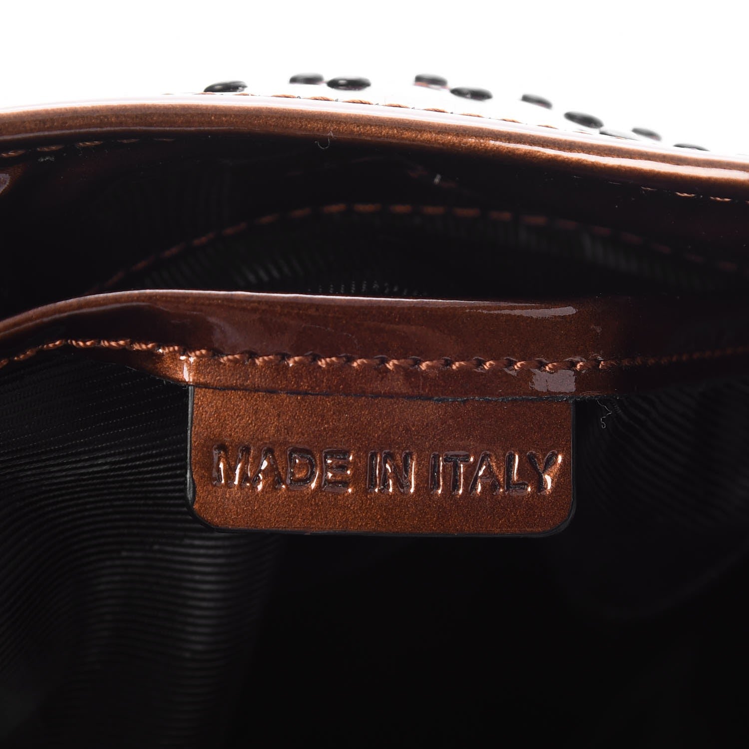 Burberry Patent Quilted Studded Brooke Hobo Bronze 7 of 10
