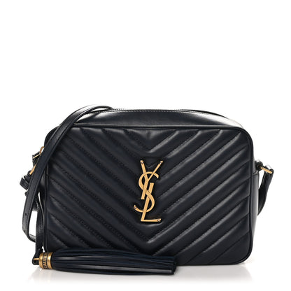 Saint Laurent Calfskin Matelasse Monogram Lou Camera Bag Deep Marine 1 of 11