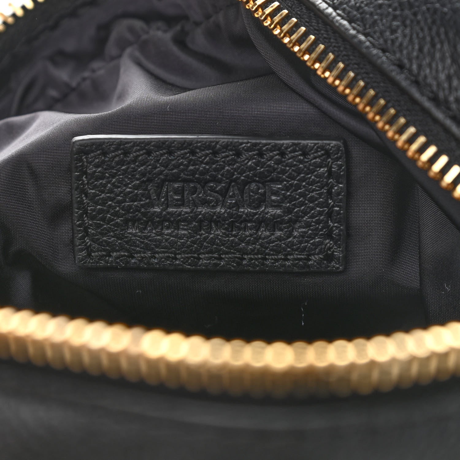 Versace Grained Calfskin Small Medusa Messenger Bag Black 6 of 9