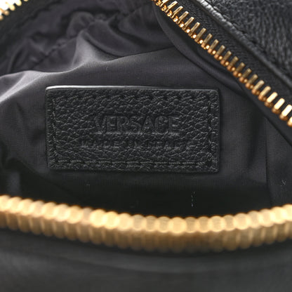 Versace Grained Calfskin Small Medusa Messenger Bag Black 6 of 9