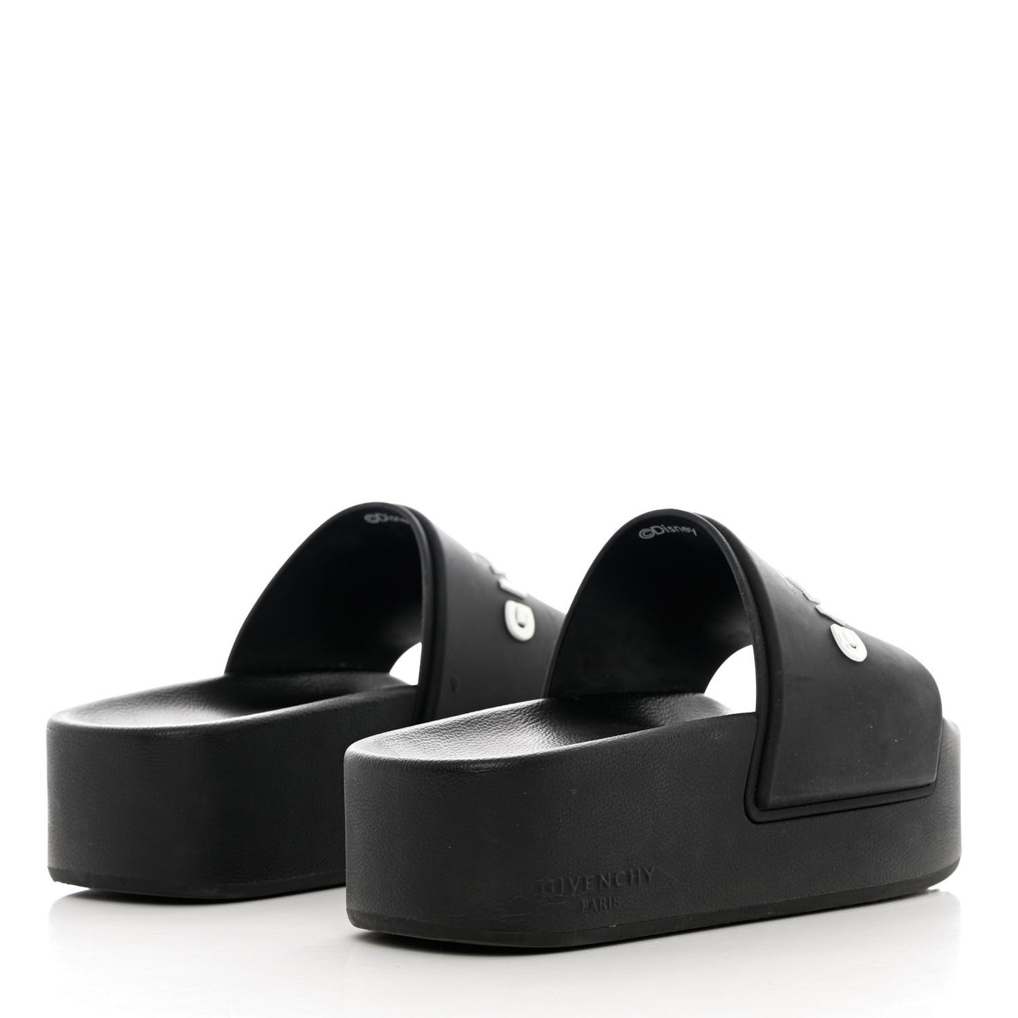 Rubber Logo 101 Dalmatians Print Platform Slides 39 Black