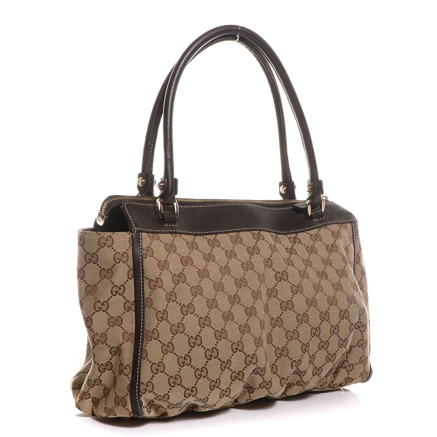 Gucci Monogram D Gold Tote Dark Brown 3 of 9