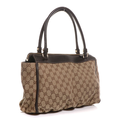 Gucci Monogram D Gold Tote Dark Brown 3 of 9