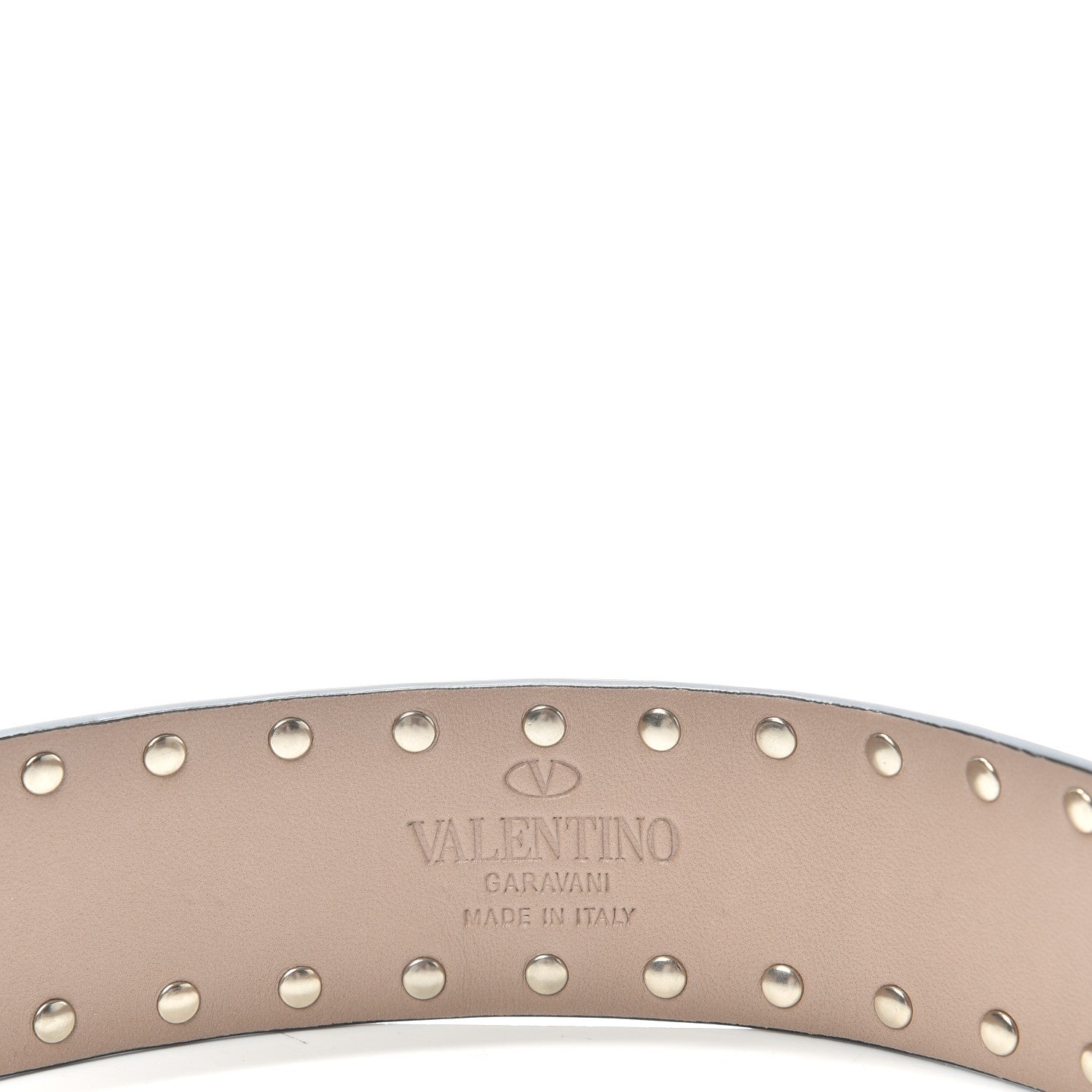 Valentino Garavani Lambskin Rockstud Spike Shoulder Strap Poudre 4 of 4